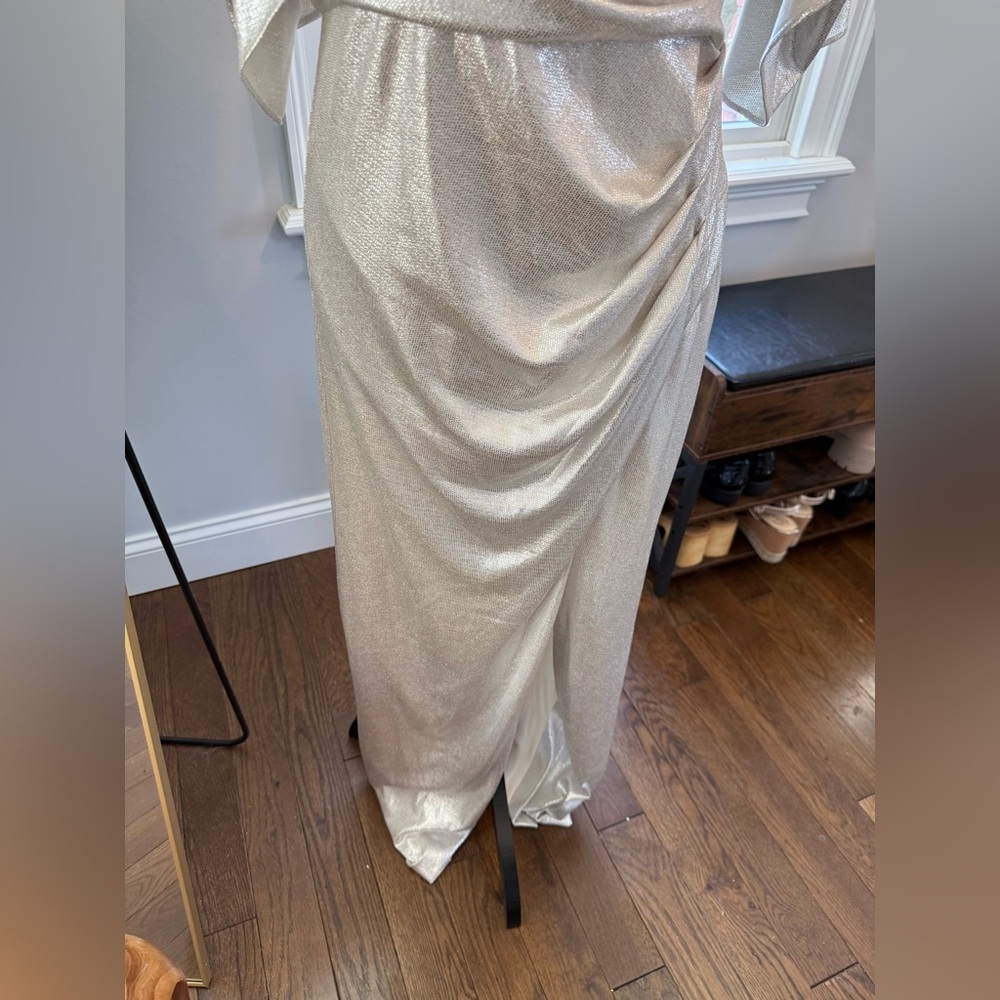 Eliza J Silver Gown Size 10 - Picture 3 of 9